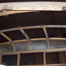 Particolare cabina di Fiat 680 in fase di restauro